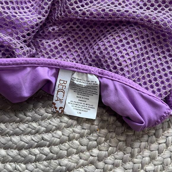 BECCA Knit Plunge One Piece Sz L - Picture 3 of 5